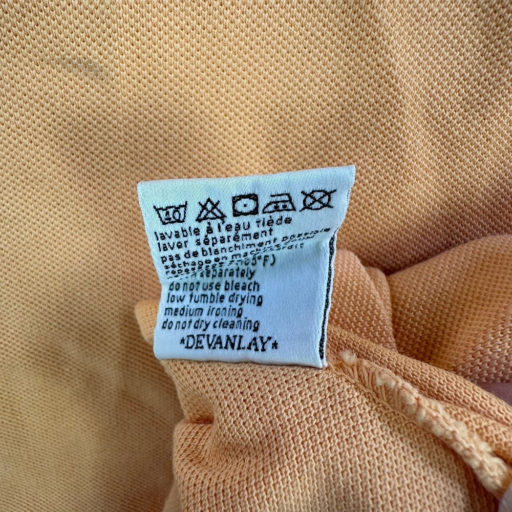 Lacoste Vintage Washed Orange Polo Shirt Dayton Flyers Basketball Mens 8 3XL - Picture 10 of 11